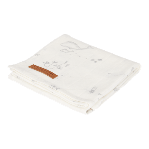 Musselintuch Swaddle 120 x 120 Ocean White