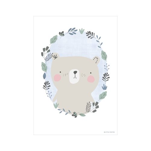 Picture of Poster Bear Blue - A3