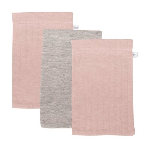 Waschhandschuhe Set Pure Pink / grey 