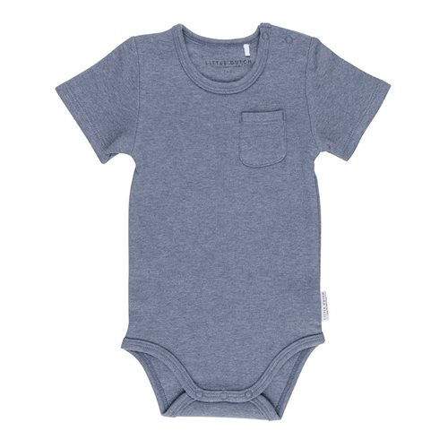 Picture of Baby bodysuit short sleeves 50/56 - Blue Melange