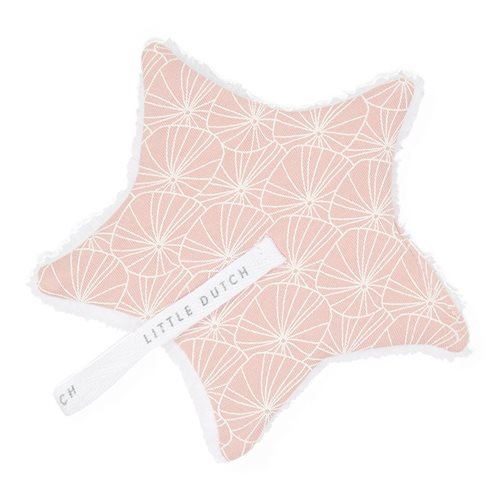 Doudou attache-sucette Lily Leaves Pink