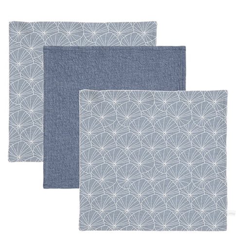 Picture of Facecloths Lily Leaves Blue / Pure Blue 