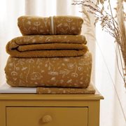 Picture of Hooded towel Wild Flowers Ochre