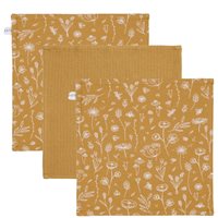 Picture of Facecloths Wild Flowers Ochre / Pure Ochre
