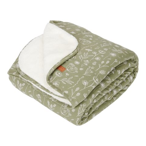 Couverture De Lit Bebe Wild Flowers Olive Acheter A Little Dutch Little Dutch