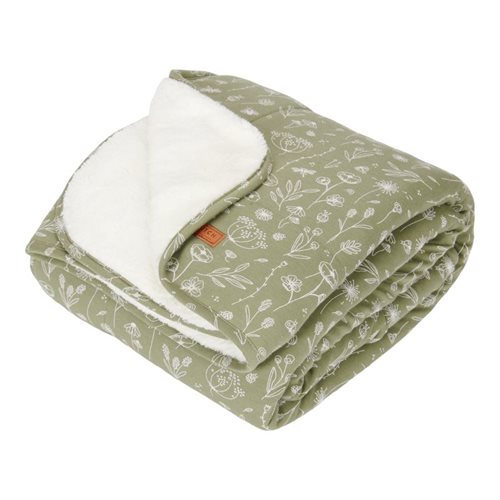 Picture of Bassinet blanket Wild Flowers Olive