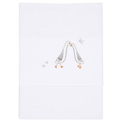 Picture of Cot sheet Little Goose embroidered