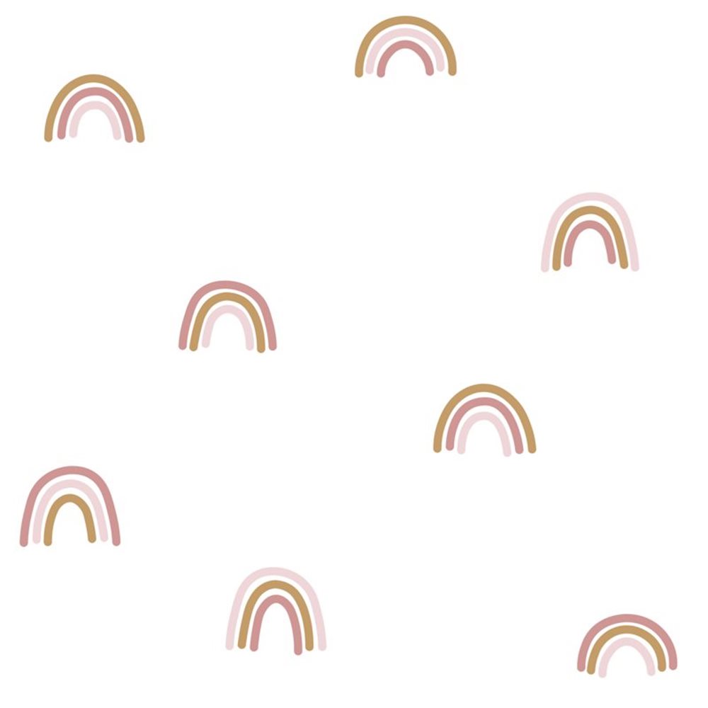 Afbeelding van Behangstaal vliesbehang Little Rainbows White
