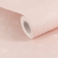 Picture of Non-Woven Wallpaper Wild Flowers Pink