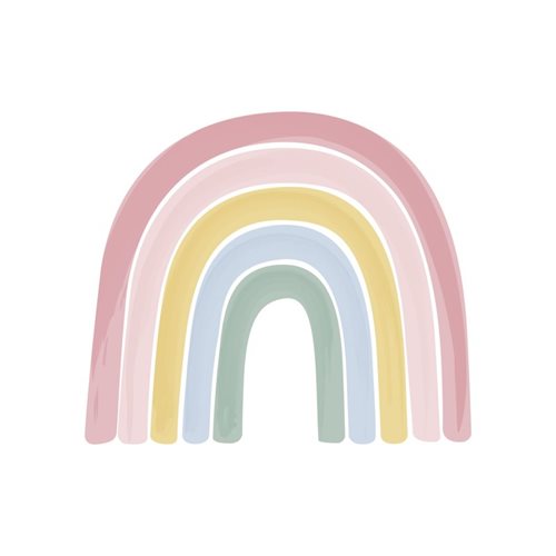 Afbeelding van Vliesbehang Rainbow Pink