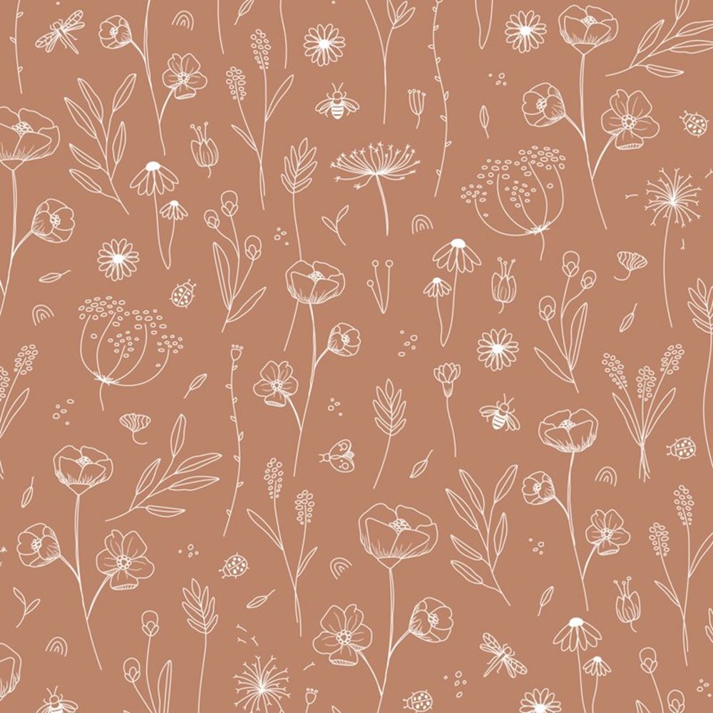 Échantillon de papier peint Wild Flowers Rust
