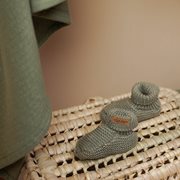Picture of Knitted baby booties Olive - size 1