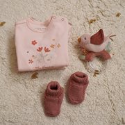 Gestrickte Babyschuhe Vintage Pink- größe 1