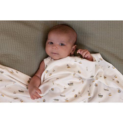 Picture of Bassinet blanket cover Sailors Bay White
