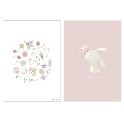 Poster Flowers & Butterflies - A3