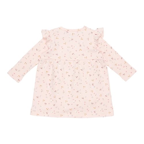 Langärmeliges Kleid mit Rüschen Little Pink Flowers  - 50/56