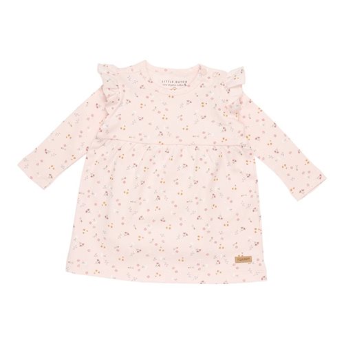 Robe manches longues volants Little Pink Flowers  - 62