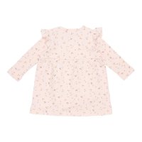 Langärmeliges Kleid mit Rüschen Little Pink Flowers  - 68