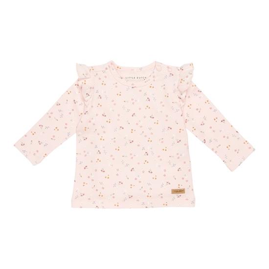 T-Shirt langärmlig Little Pink Flowers - 50/56