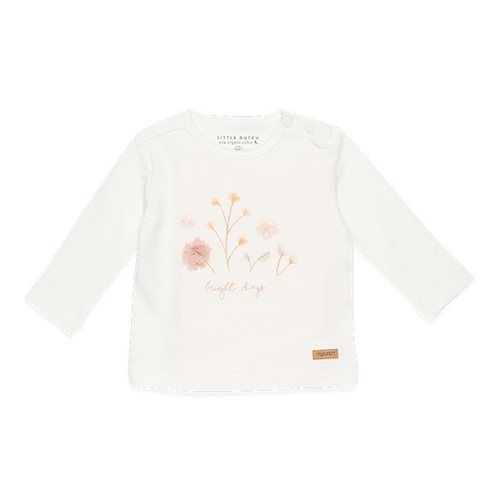 Afbeelding van Shirt lange mouw Flowers White - 50/56