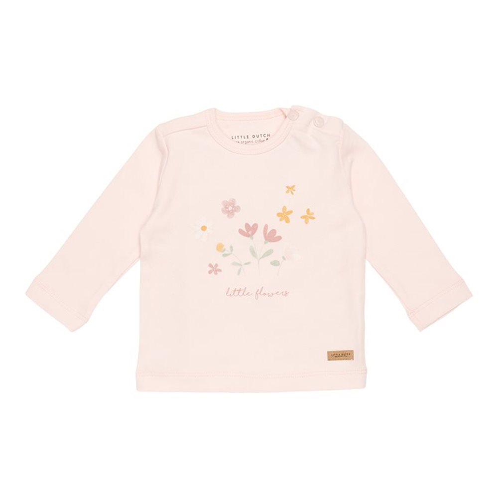 Afbeelding van Shirt lange mouw Flowers Pink - 50/56