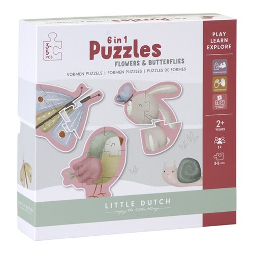 Picture of 6 in 1 Puzzles Flowers & Butterflies