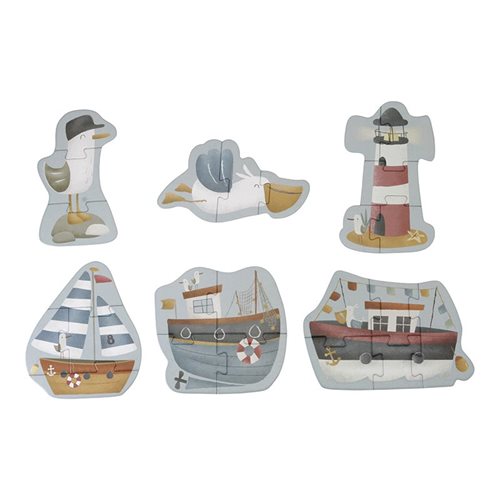 6 in 1 Formen Puzzles Sailors Bay