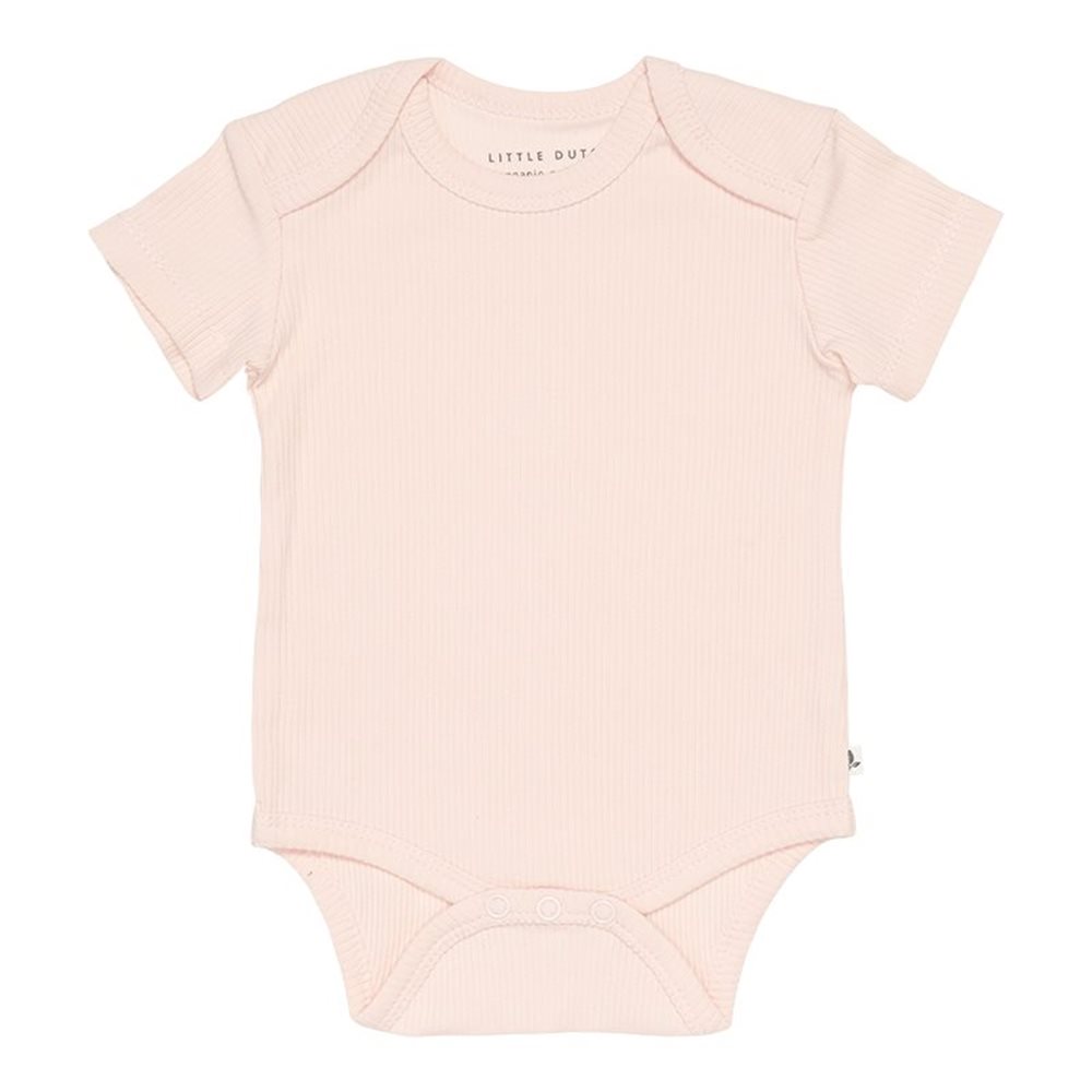 Body manches courtes Rib Pink  - 86/92