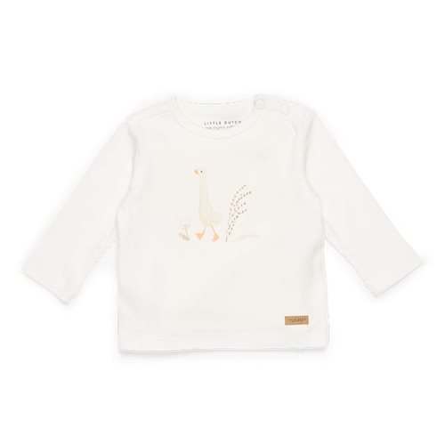 Picture of T-shirt long sleeves Little Goose Walking White - 80