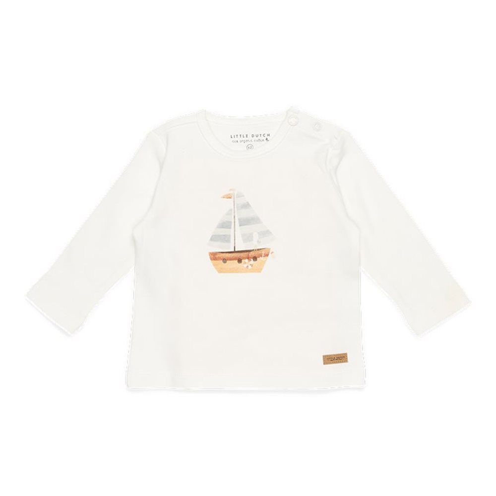 Picture of T-shirt long sleeves Sailboat White - 80