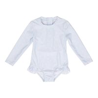 Picture of Bathsuit long sleeves ruffles Daisies Blue - 62/68