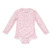 Picture of Bathsuit long sleeves ruffles Little Pink Flowers - 74/80