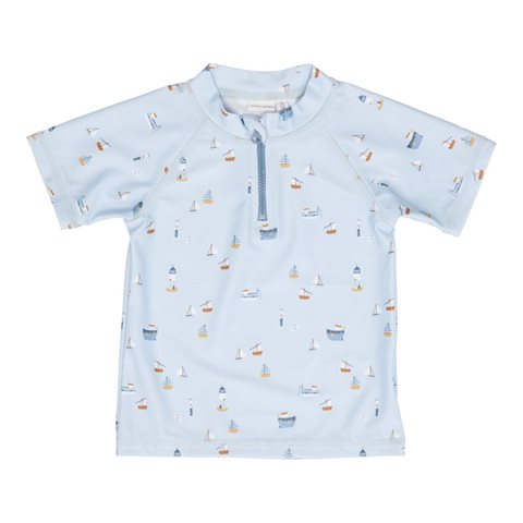 Zwem T-shirt Sailors Bay Blue - 86/92 - Little Dutch - Little Dutch