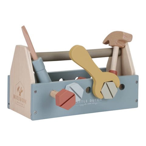 Howa Boîte à outils pour enfants en bois avec 45 pièces d