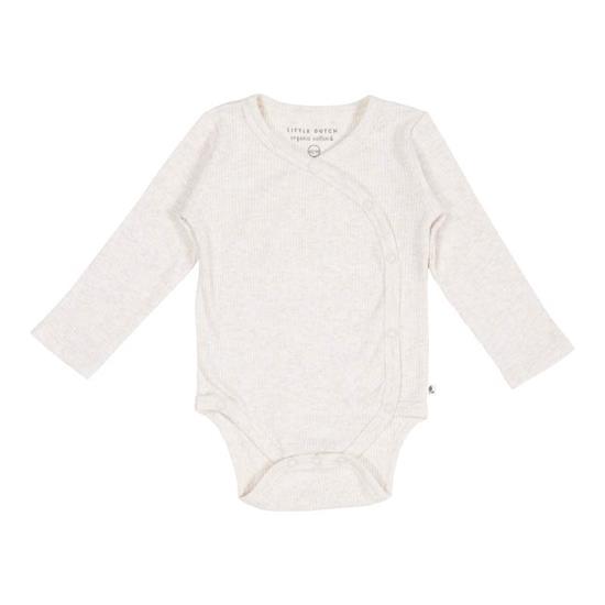 Picture of Bodysuit wrap long sleeves Rib Sand - 86/92
