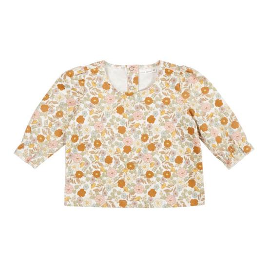 T-shirt manches longues et bouffantes corduroy Vintage Little Flowers - 50/56
