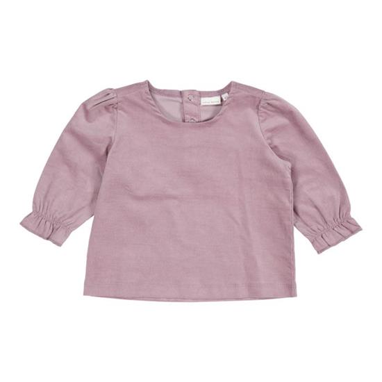 Picture of T-shirt long puffed sleeves corduroy Mauve - 86