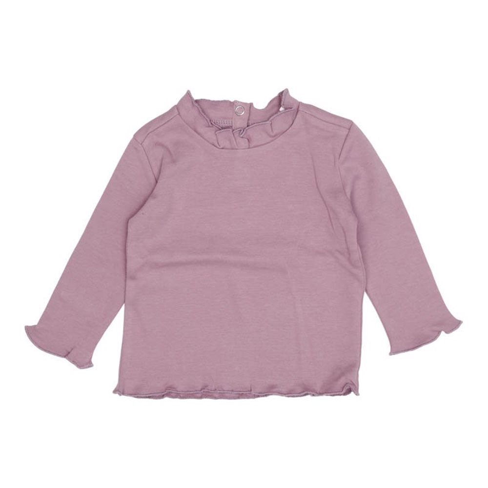 Picture of T-shirt long sleeves with ruffles Mauve - 80