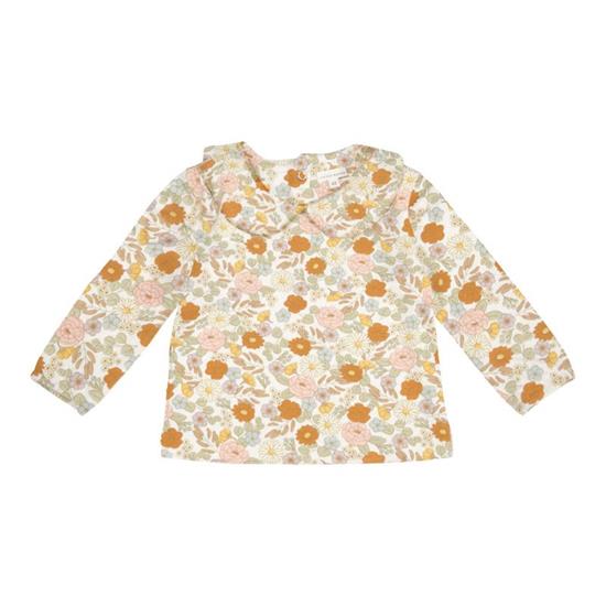 Picture of T-shirt long sleeves with round collar Vintage Little Flowers - 50/56