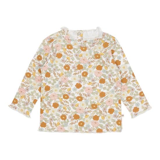 Picture of T-shirt long sleeves with ruffles Vintage Little Flowers - 50/56