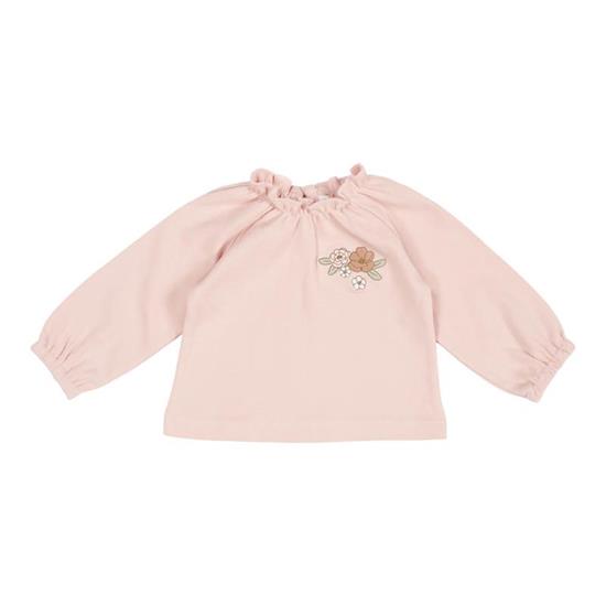 Afbeelding van Shirt lange mouw met borduursel Soft Pink - 50/56