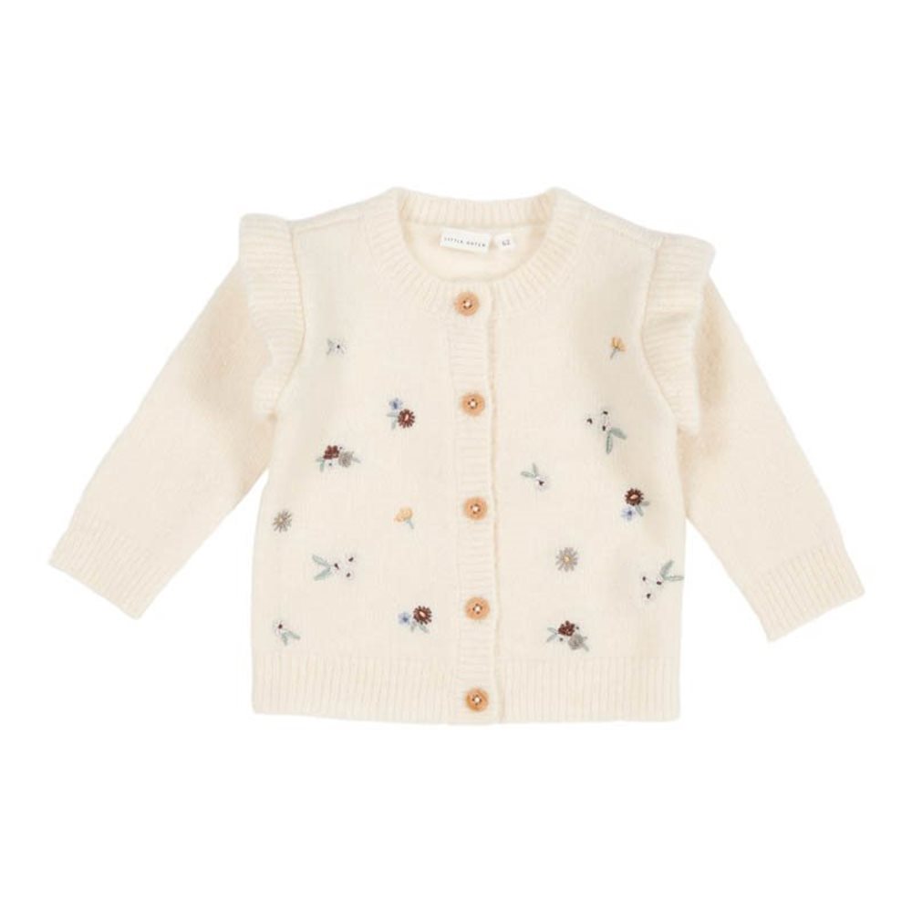 Picture of Knitted cardigan with embroideries Soft White - 68