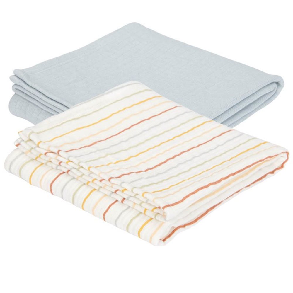 Picture of Swaddles 70 x 70 Vintage Sunny Stripes/Pure Soft Blue