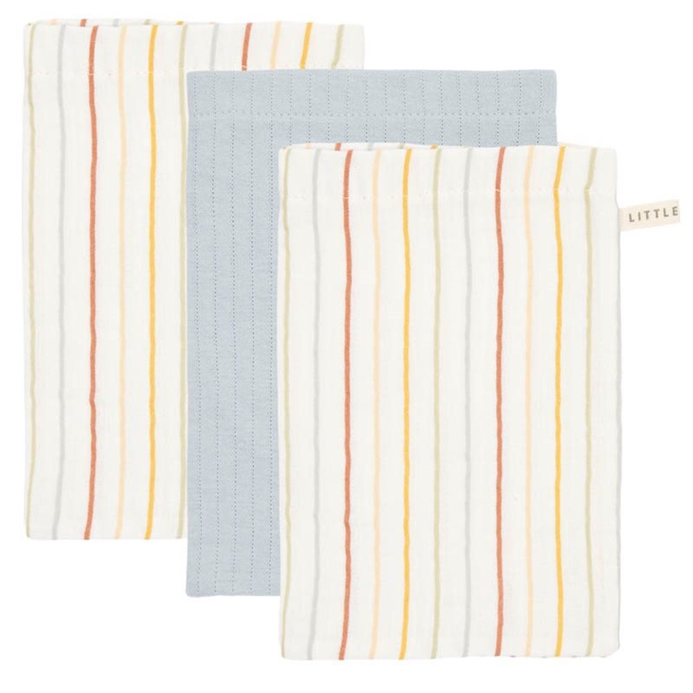 Picture of Washcloths set Vintage Sunny Stripes/Pure Soft Blue