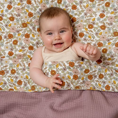 Picture of Fitted cot sheet Vintage Little Flowers