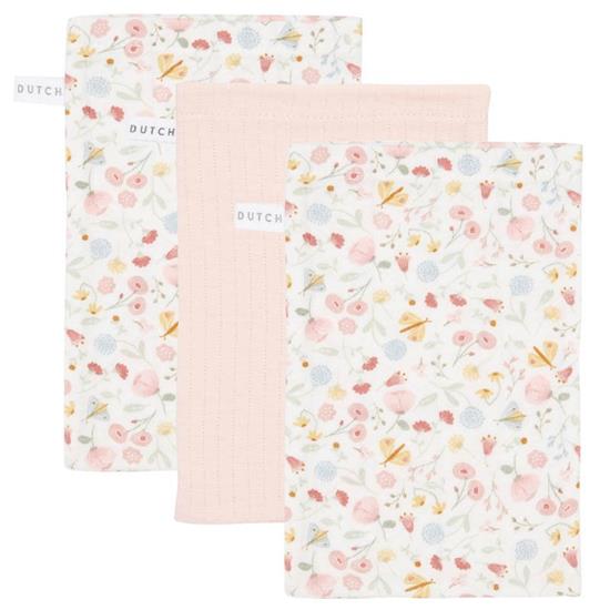 Picture of Washcloths set Flowers & Butterflies/Pure Soft Pink