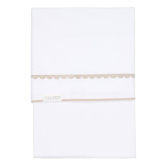Picture of Cot sheet Beige Rounded embroided