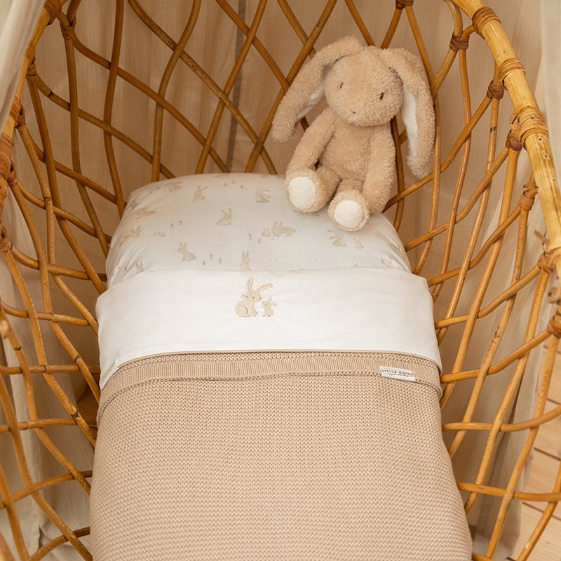 Couverture de lit bébé tricotée Beige