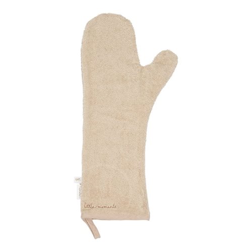 Bath Gloves / Cotton Terry Washcloths / Shower Mitt / White 