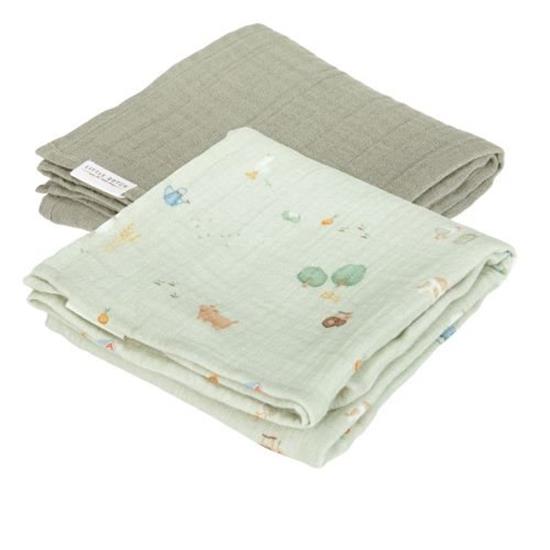 Picture of Swaddles 70 x 70 muslin Little Farm / Olive